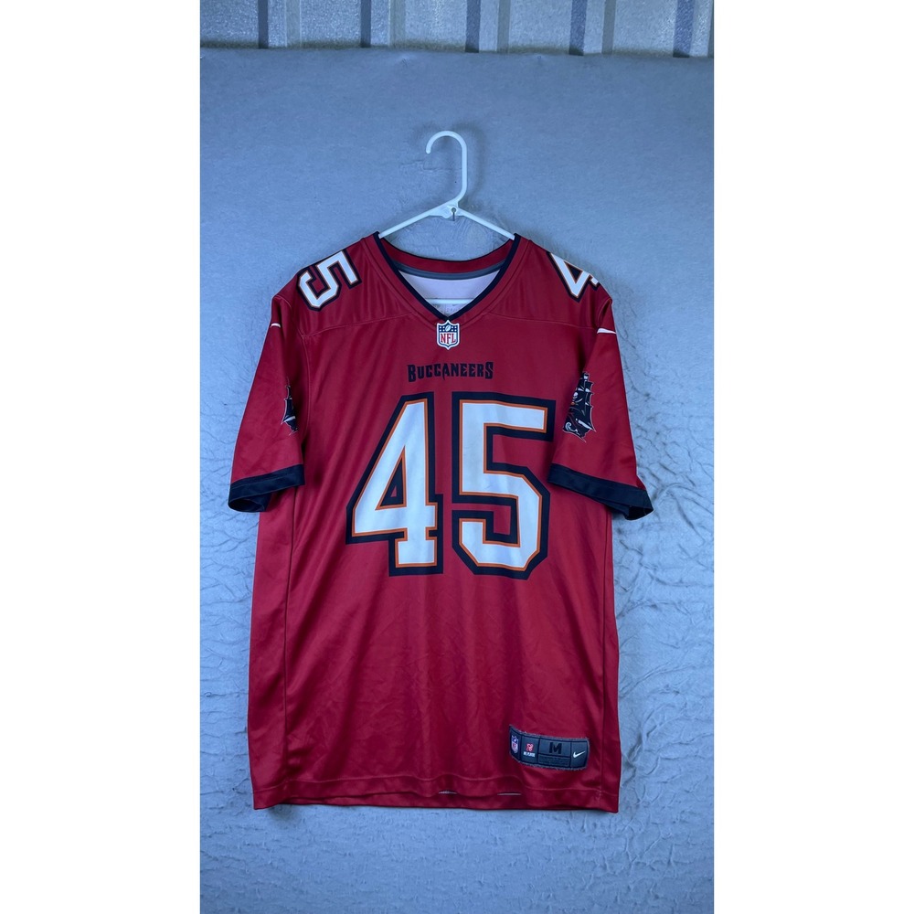 Nike Tampa Bay Buccaneers Jersey Mens M Red Excellent Devin White 45 Dri-Fit